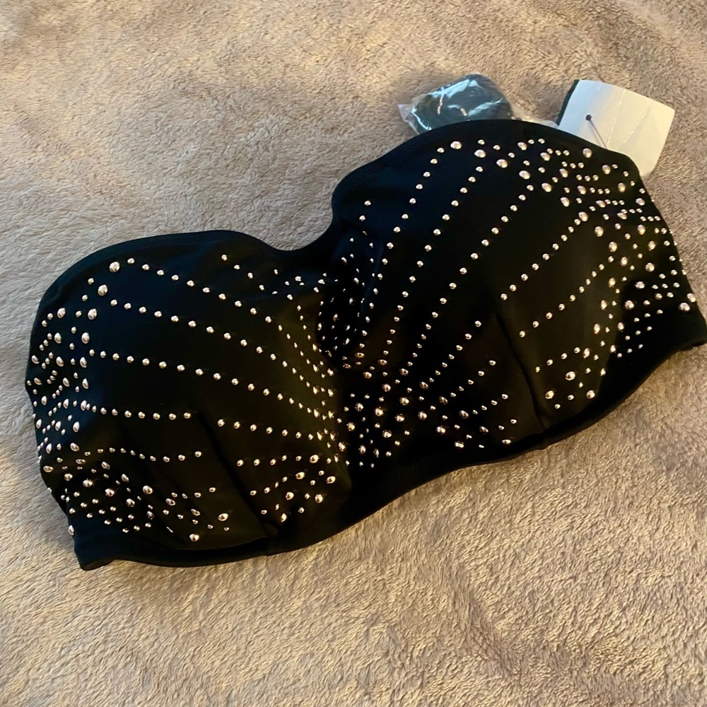 Shade & Shore Black Bikini with Radiant Embellishments